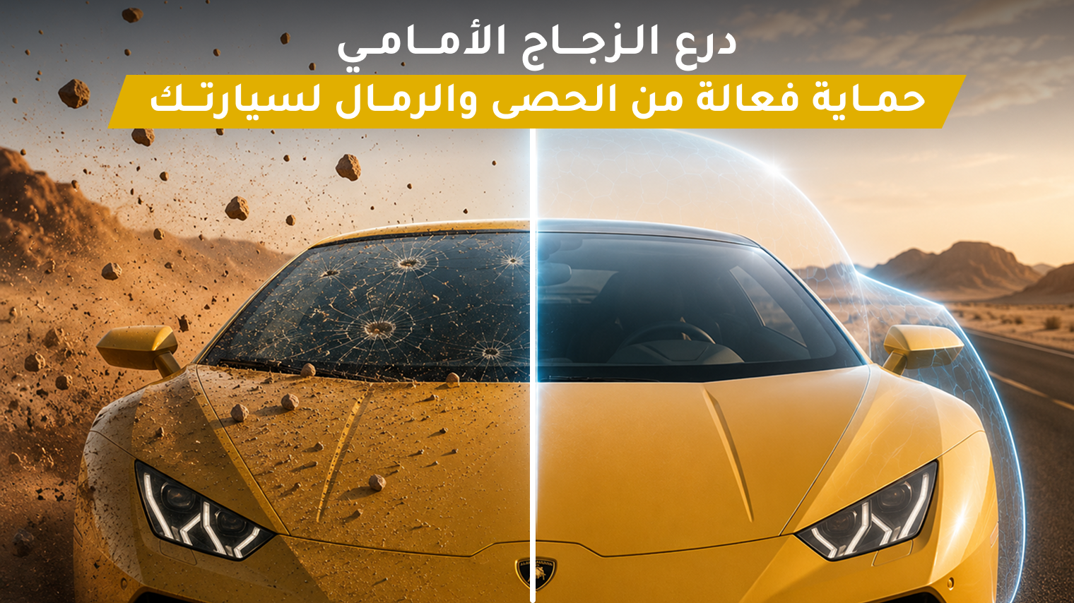 درع الزجاج الامامي